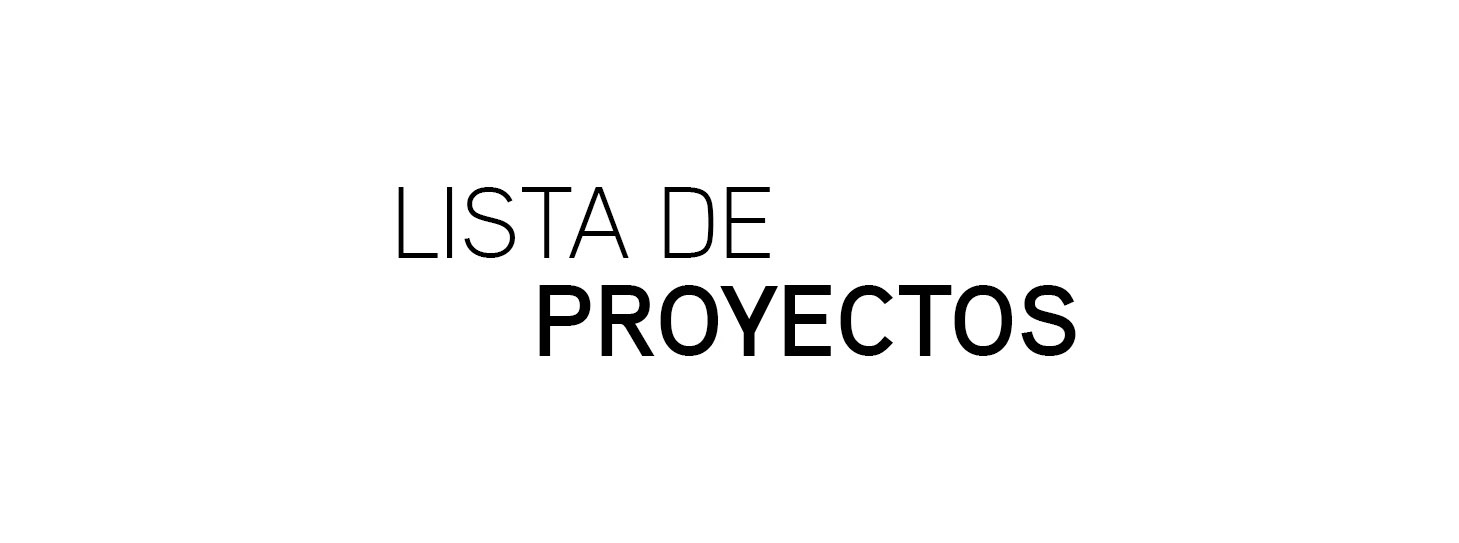 LIST OF PROJECTS